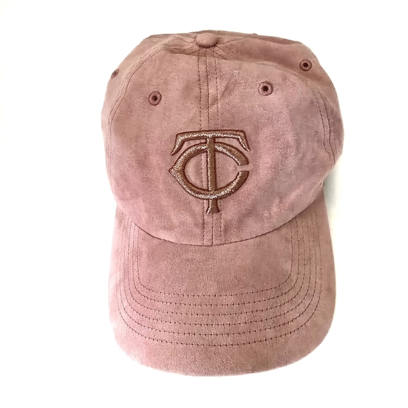 MinnesotaTwins Baseball Cap Pink Faux Suede - Picture 1 of 13